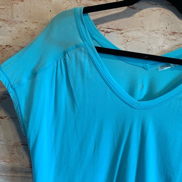 Zella The Peace tie tee sz S v neck short sleeve - Picture 4 of 8